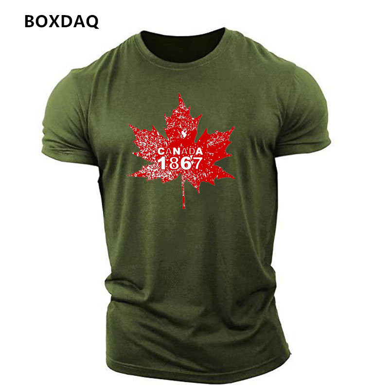 Street Fashion Canada - Moda Kanada Akçaağaç Yaprağı Desenli erkek